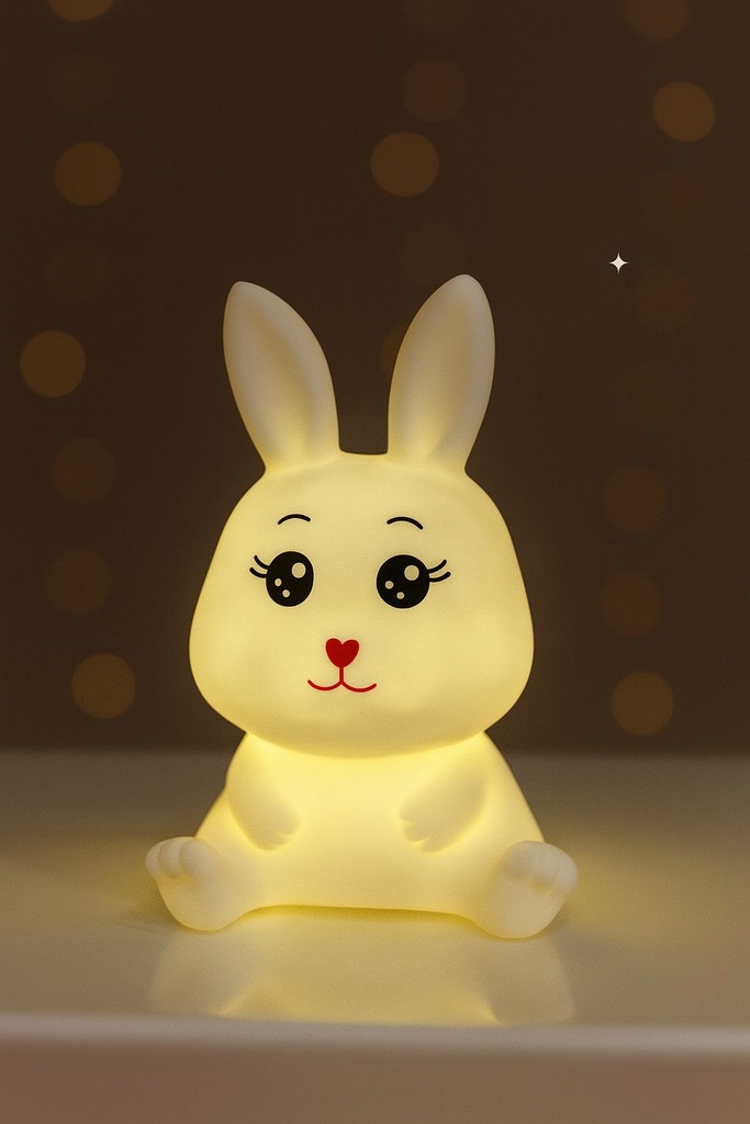 LED Lamp: White Bunny